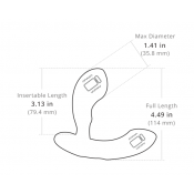 Мощный массажер простаты с двумя моторчиками, управляемый на расстоянии "Edge by Lovense"